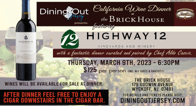 CALIFORNIA WINE DINNER @ THE BRICK HOUSE IN WYCKOFF